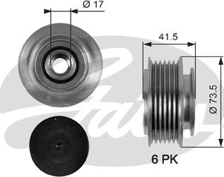 Gates OAP7066 - Riemenscheibe, Generator alexcarstop-ersatzteile.com