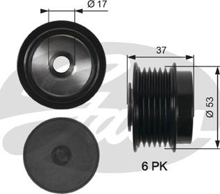 Gates OAP7015 - Riemenscheibe, Generator alexcarstop-ersatzteile.com