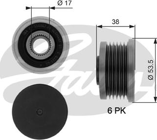 Gates OAP7081 - Riemenscheibe, Generator alexcarstop-ersatzteile.com