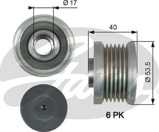 Gates OAP7179 - Riemenscheibe, Generator alexcarstop-ersatzteile.com