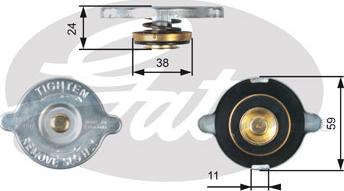 Gates RC107 - Verschlussdeckel, Kühler alexcarstop-ersatzteile.com