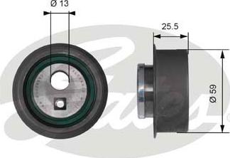 Gates T41136 - Spannrolle, Zahnriemen alexcarstop-ersatzteile.com