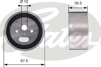 Gates T41128 - Spannrolle, Zahnriemen alexcarstop-ersatzteile.com