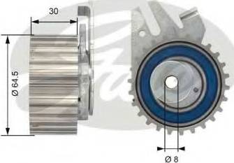 Gates T43042 - Spannrolle, Zahnriemen alexcarstop-ersatzteile.com