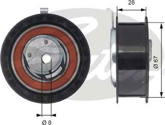 Gates T43052 - Spannrolle, Zahnriemen alexcarstop-ersatzteile.com