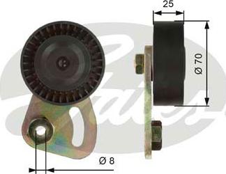 Gates T39019 - Umlenk / Führungsrolle, Keilrippenriemen alexcarstop-ersatzteile.com