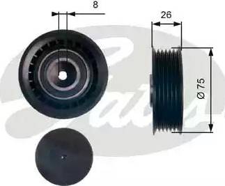 Gates T39144 - Umlenk / Führungsrolle, Keilrippenriemen alexcarstop-ersatzteile.com