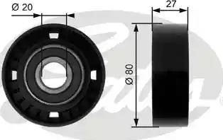 Gates T36159 - Umlenk / Führungsrolle, Keilrippenriemen alexcarstop-ersatzteile.com