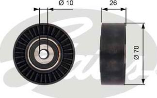 Gates T36393 - Umlenk / Führungsrolle, Keilrippenriemen alexcarstop-ersatzteile.com