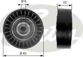 Gates T36258 - Umlenk / Führungsrolle, Keilrippenriemen alexcarstop-ersatzteile.com