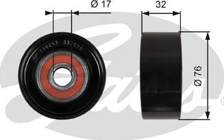 Gates T36253 - Umlenk / Führungsrolle, Keilrippenriemen alexcarstop-ersatzteile.com