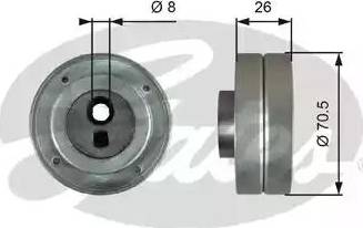 Gates T36761 - Umlenk / Führungsrolle, Keilrippenriemen alexcarstop-ersatzteile.com