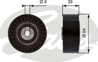 Gates T38094 - Umlenk / Führungsrolle, Keilrippenriemen alexcarstop-ersatzteile.com