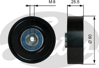 Gates T38089 - Umlenk / Führungsrolle, Keilrippenriemen alexcarstop-ersatzteile.com