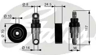 Gates T38243 - Umlenk / Führungsrolle, Keilrippenriemen alexcarstop-ersatzteile.com