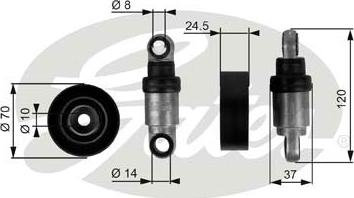 Gates T38242 - Umlenk / Führungsrolle, Keilrippenriemen alexcarstop-ersatzteile.com