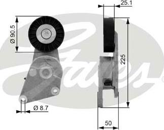 Gates T38234 - Riemenspanner, Keilrippenriemen alexcarstop-ersatzteile.com