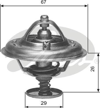 Gates TH09180G1 - Thermostat, Kühlmittel alexcarstop-ersatzteile.com