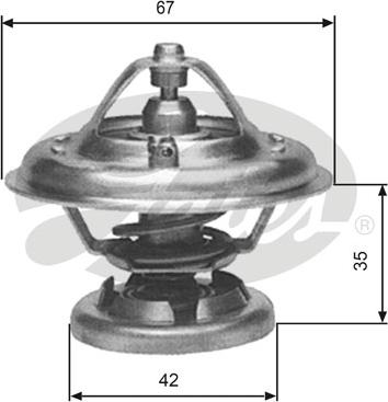 Gates TH12680G1 - Thermostat, Kühlmittel alexcarstop-ersatzteile.com