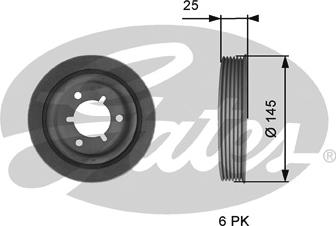 Gates TVD1056 - Riemenscheibe, Kurbelwelle alexcarstop-ersatzteile.com