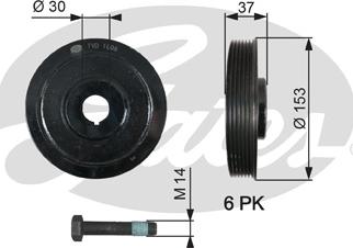 Gates TVD1006A - Riemenscheibe, Kurbelwelle alexcarstop-ersatzteile.com