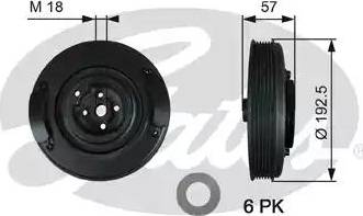 Gates TVD1033 - Riemenscheibe, Kurbelwelle alexcarstop-ersatzteile.com