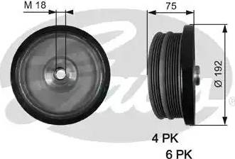 Gates TVD1122 - Riemenscheibe, Kurbelwelle alexcarstop-ersatzteile.com