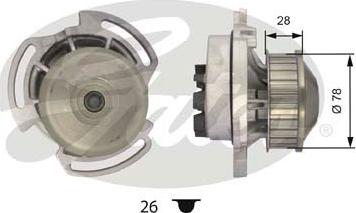 Gates WP0060 - Wasserpumpe alexcarstop-ersatzteile.com