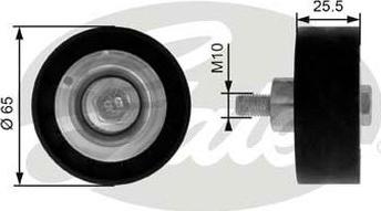 GATES-AU 36207 - Umlenk / Führungsrolle, Keilrippenriemen alexcarstop-ersatzteile.com