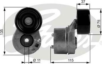 GATES-AU 38431 - Riemenspanner, Keilrippenriemen alexcarstop-ersatzteile.com