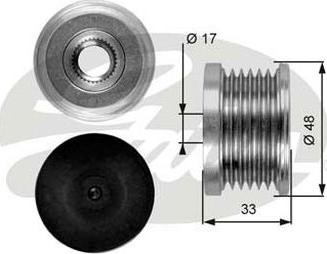 GATES-AU OAP7054 - Riemenscheibe, Generator alexcarstop-ersatzteile.com