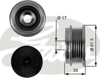 GATES-AU OAP7076 - Riemenscheibe, Generator alexcarstop-ersatzteile.com