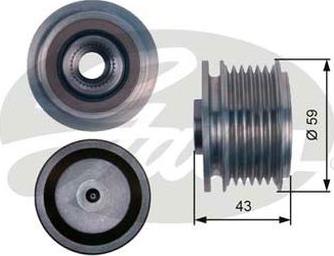 GATES-AU OAP7112 - Riemenscheibe, Generator alexcarstop-ersatzteile.com