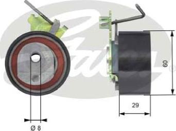 GATES-AU T43088 - Spannrolle, Zahnriemen alexcarstop-ersatzteile.com