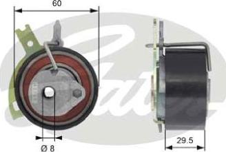 GATES-AU T43186 - Spannrolle, Zahnriemen alexcarstop-ersatzteile.com