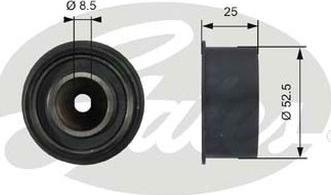 GATES-AU T42076 - Umlenk / Führungsrolle, Zahnriemen alexcarstop-ersatzteile.com