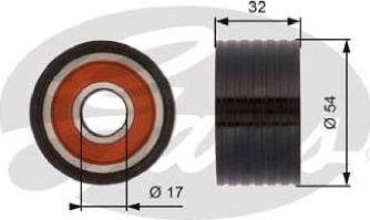 GATES-AU T42166 - Umlenk / Führungsrolle, Zahnriemen alexcarstop-ersatzteile.com