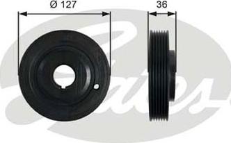 GATES-AU TVD1097 - Riemenscheibe, Kurbelwelle alexcarstop-ersatzteile.com