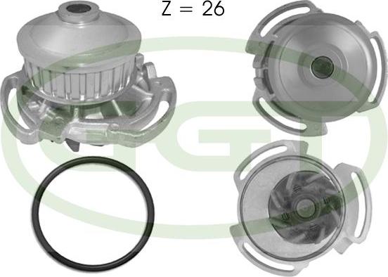 GGT PA10141 - Wasserpumpe alexcarstop-ersatzteile.com