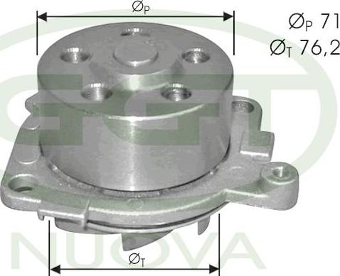 GGT PA10749 - Wasserpumpe alexcarstop-ersatzteile.com