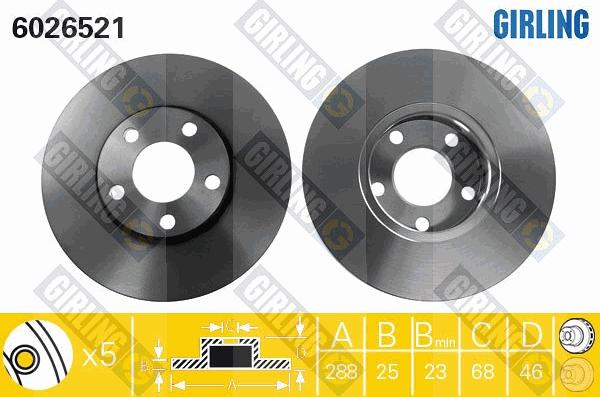 Girling 6410932 - Bremsensatz, Scheibenbremse alexcarstop-ersatzteile.com