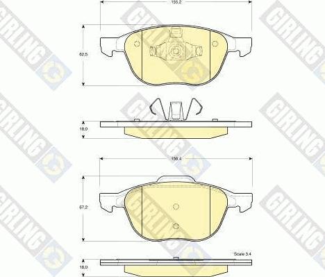 Girling 6411852 - Bremsensatz, Scheibenbremse alexcarstop-ersatzteile.com