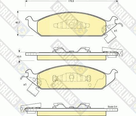 Girling 6140165 - Bremsbelagsatz, Scheibenbremse alexcarstop-ersatzteile.com