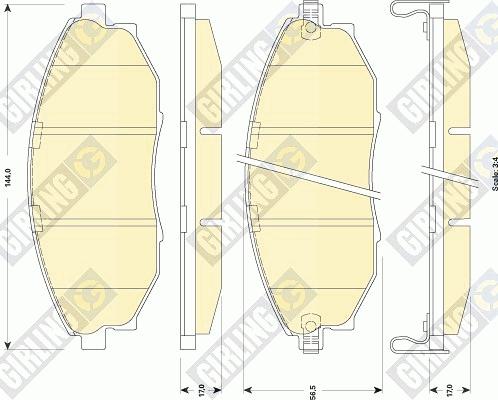 Girling 6141799 - Bremsbelagsatz, Scheibenbremse alexcarstop-ersatzteile.com