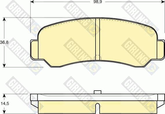 Girling 6109469 - Bremsbelagsatz, Scheibenbremse alexcarstop-ersatzteile.com