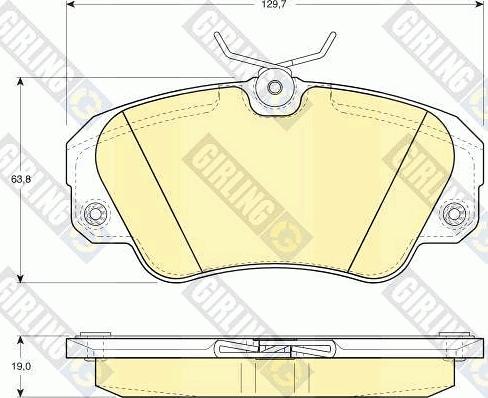 Girling 6109571 - Bremsbelagsatz, Scheibenbremse alexcarstop-ersatzteile.com