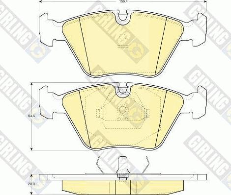 Girling 6109162 - Bremsbelagsatz, Scheibenbremse alexcarstop-ersatzteile.com