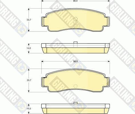 Girling 6109829 - Bremsbelagsatz, Scheibenbremse alexcarstop-ersatzteile.com