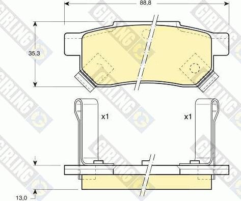 Girling 6104999 - Bremsbelagsatz, Scheibenbremse alexcarstop-ersatzteile.com