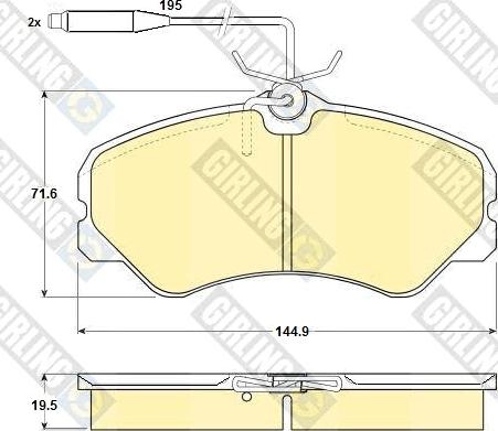 Girling 6104471 - Bremsbelagsatz, Scheibenbremse alexcarstop-ersatzteile.com